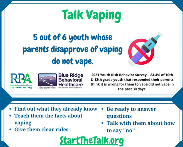 Tips offered to talk vaping, alcohol dangers with teens
